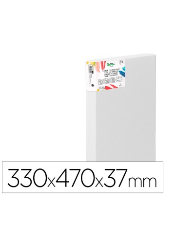 Bastidor 3d extragrueso liderpapel 6f grapado parte trasera algodon 100 33x41 cm gramaje 380g m2 certificado