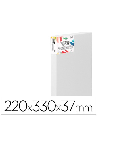 Bastidor 3d extragrueso liderpapel 4p grapado parte trasera algodon 100 22x33 cm gramaje 380g m2 certificado