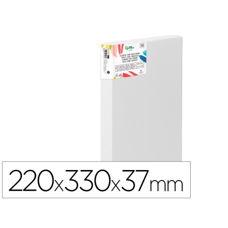 Bastidor 3d extragrueso liderpapel 4p grapado parte trasera algodon 100 22x33 cm gramaje 380g m2 certificado