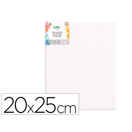 Bastidor liderpapel 3p lienzo grapado parte trasera algodon 100 bordes madera 20x25 cm gramaje 280g m2 certificado