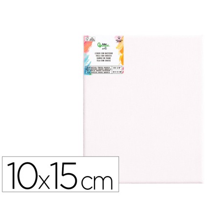 Bastidor liderpapel 0p lienzo grapado parte trasera algodon 100 bordes madera 10x15 cm gramaje 280g m2 certificado