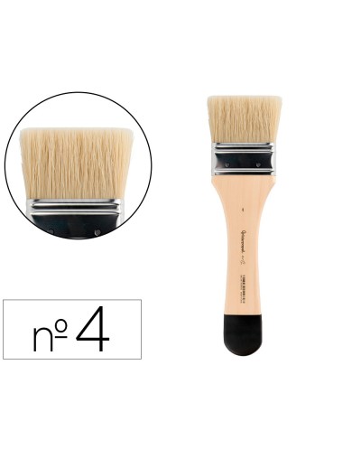 Brocha paletina plana liderpapel ancho 48 mm de pelo de cerda certificado fsc