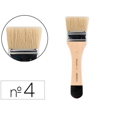 Brocha paletina plana liderpapel ancho 48 mm de pelo de cerda certificado fsc