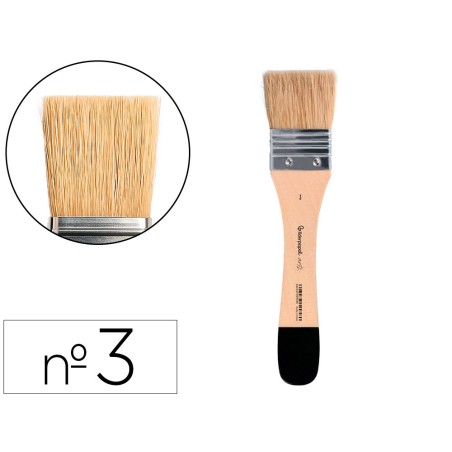 Brocha paletina plana liderpapel ancho 41 mm de pelo de cerda certificado fsc