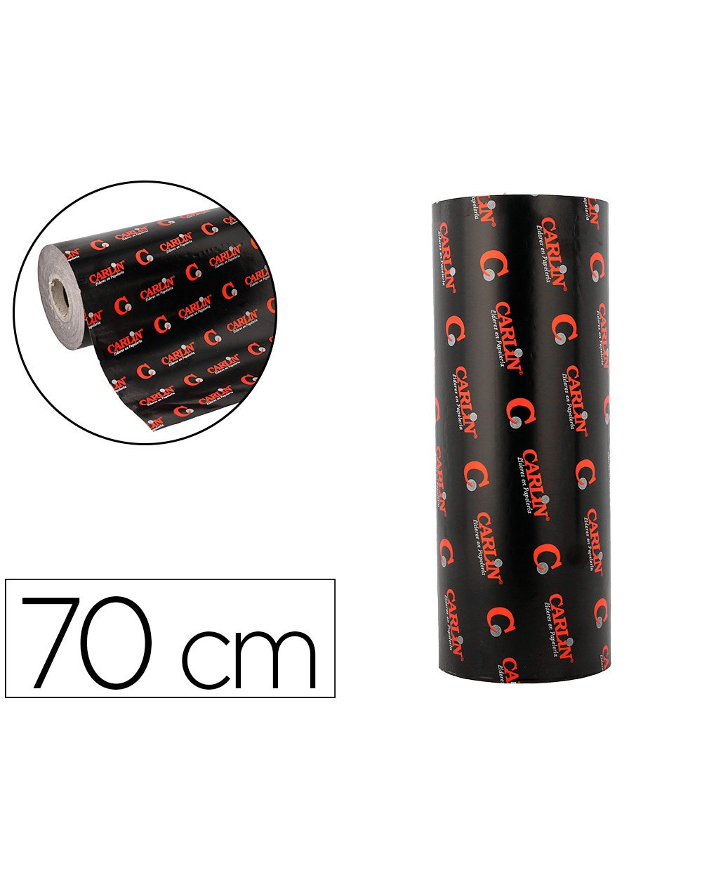 Papel de regalo kraft verjurado carlin bobina grande ancho 70 cm peso 10 kg