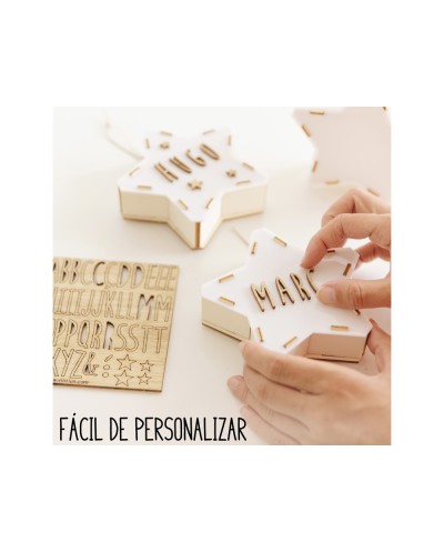 Lampara vintiun personalizable mini star