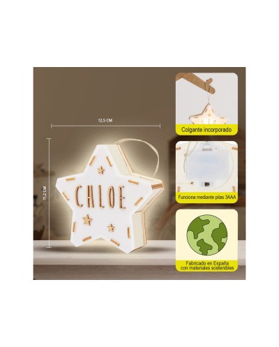 Lampara vintiun personalizable mini star