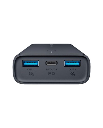 Powerbank veger 10000mah negra usb c 2 usb a enchufe plegable