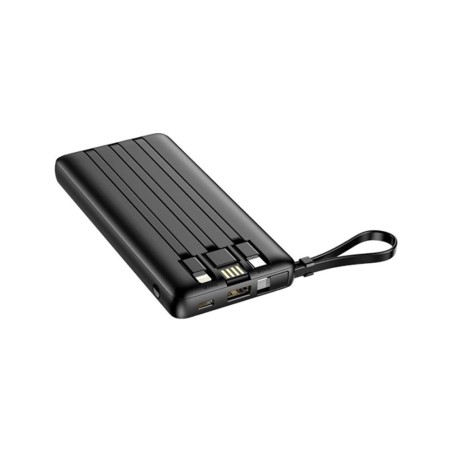 Powerbank veger 10000mah pantalla lcd 3 cables integrados