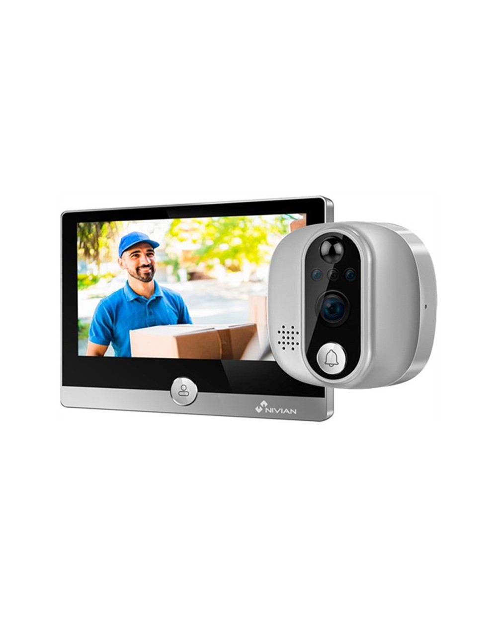Mirilla inteligente nivian wifi 43 tft lcd
