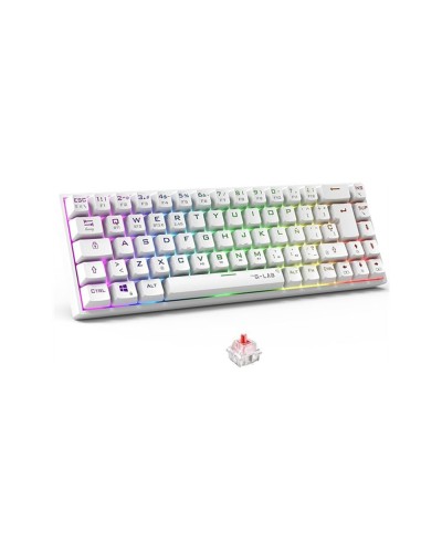 Teclado gaming the g lab keyz titan w wl sp mecanico blanco