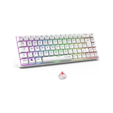 Teclado gaming the g lab keyz titan w wl sp mecanico blanco