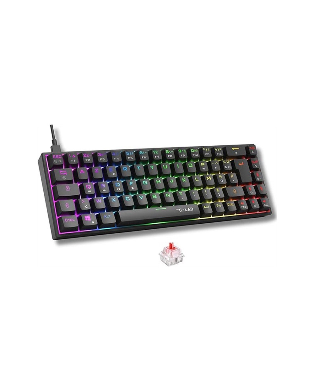 Teclado gaming the g lab keyz titan b sp mecanico negro