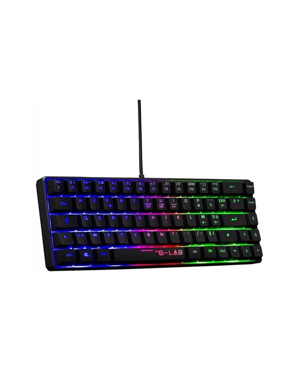 Teclado gaming the g lab keyz hydrogen sp con cable rainbow
