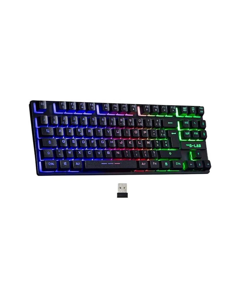 Teclado gaming mini the g lab keyz cae tkl wl sp inalambrico negro