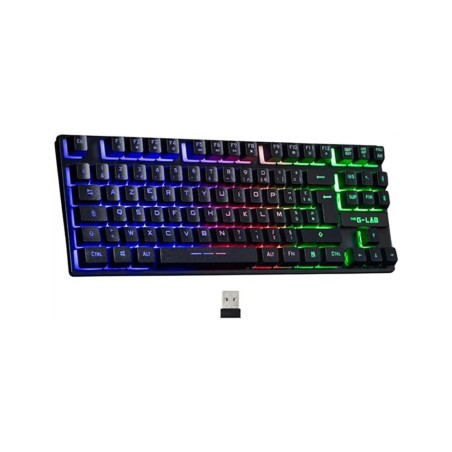 Teclado gaming mini the g lab keyz cae tkl wl sp inalambrico negro