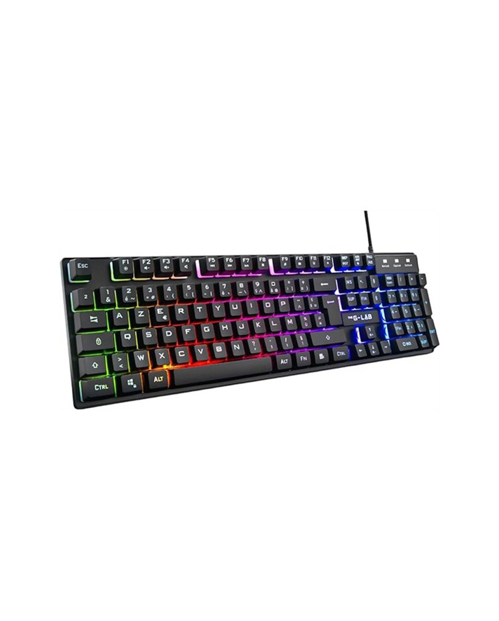 Teclado gaming the g lab keyz caesium sp semimecanico negro