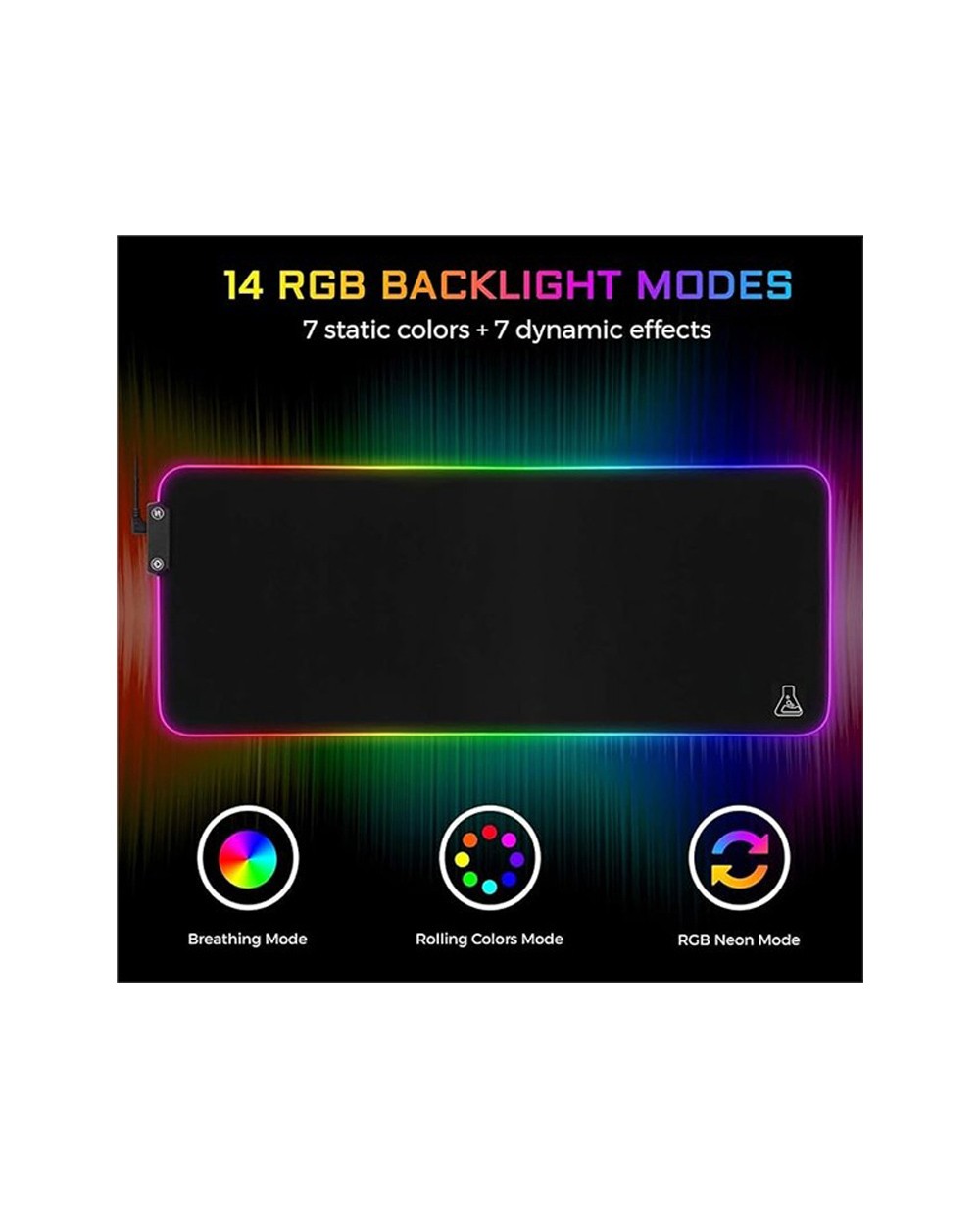 Alfombrilla para raton the g lab xxl pad rubidium gaming 800x300x4mm