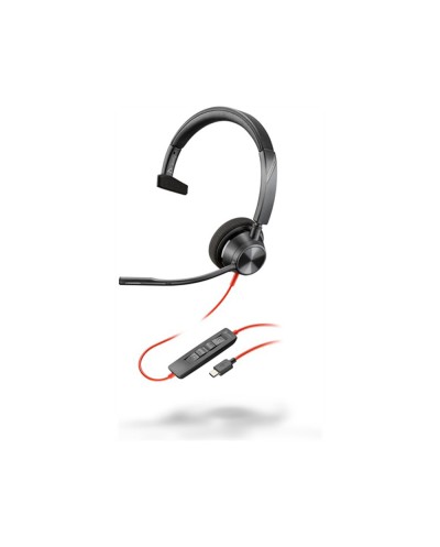 Auriculares poly blackwire 3310 mono con auricular giratorio 180