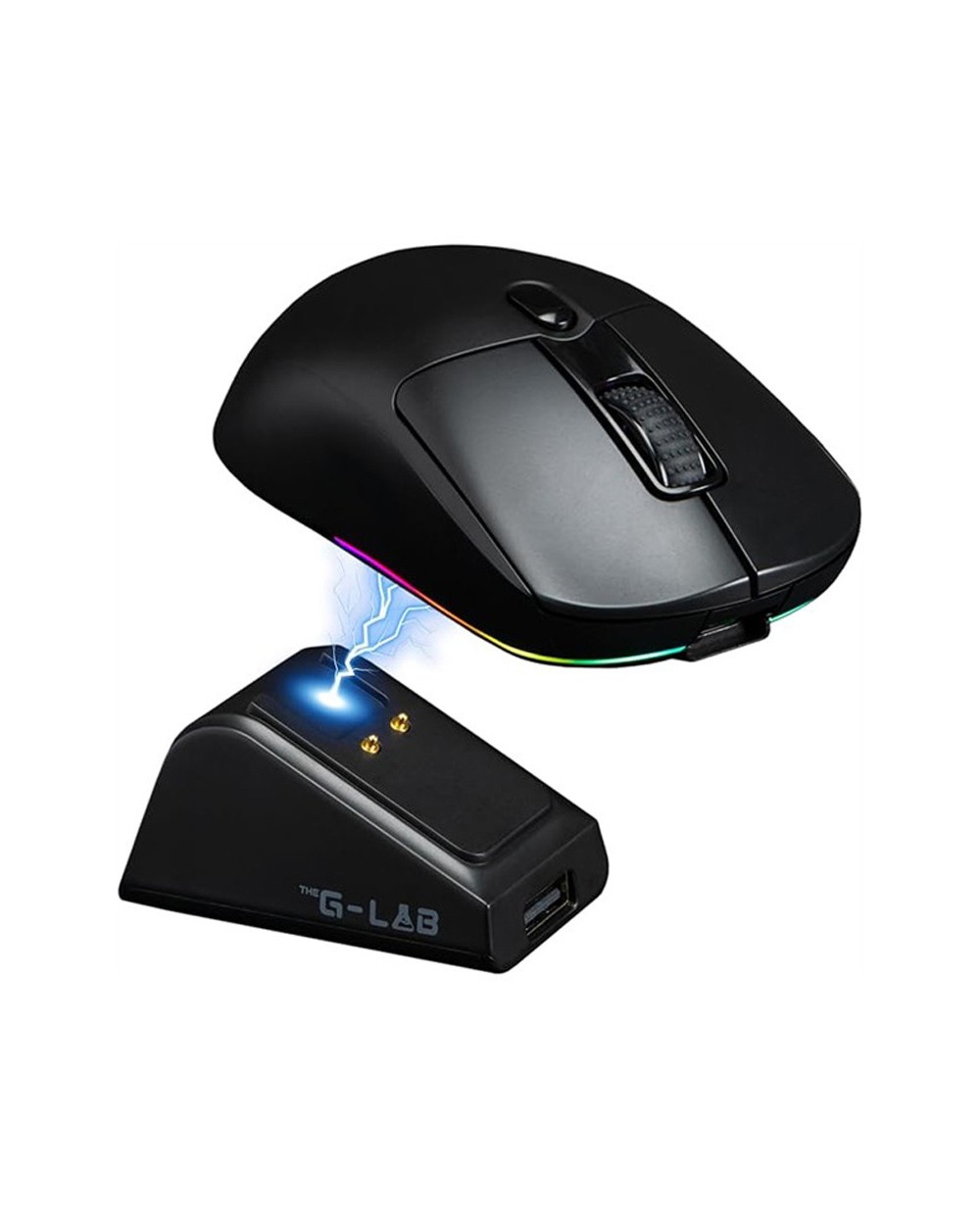 Raton gaming the g lab kult titan pro b inalambrico con soporte negro