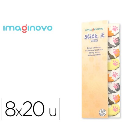 Bloc notas adhesivas imaginovo marcapaginas patita 120 hojas 8x15x48 mm