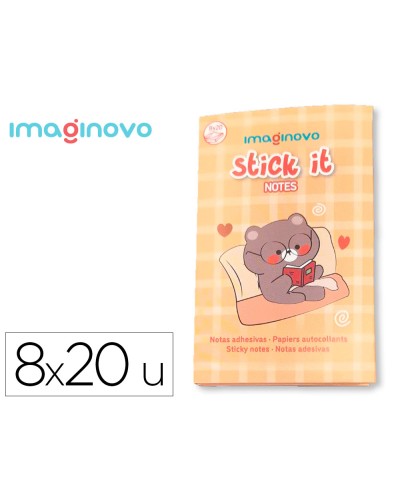 Notas adhesivas imaginovo stick it notebook 20 notas adhesivas osito tamanos surtidos