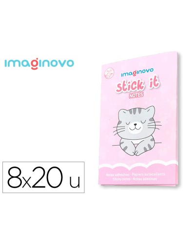 Notas adhesivas imaginovo stick it notebook 20 notas adhesivas gatito tamanos surtidos