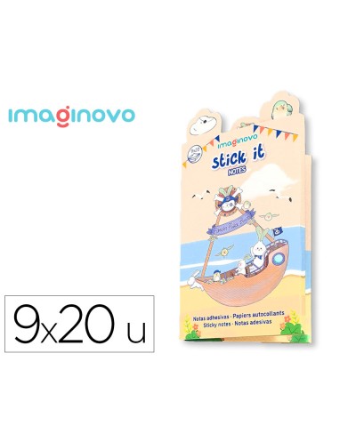 Notas adhesivas imaginovo stick it notebook 20 notas adhesivas pirata tamanos surtidos bandera