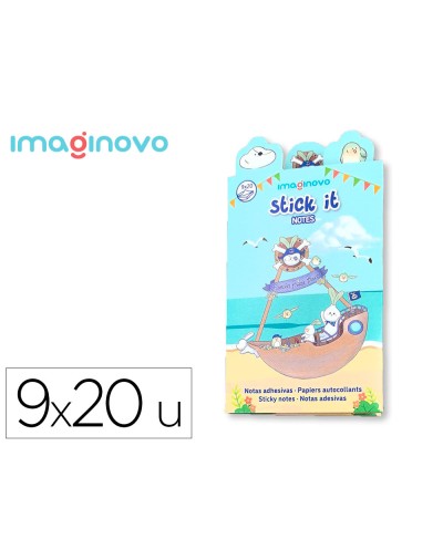 Notas adhesivas imaginovo stick it notebook 20 notas adhesivas pirata tamanos surtidos brujula
