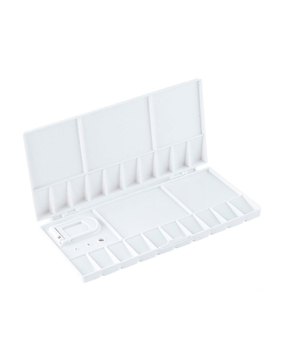 Paleta plastico liderpapel para pintura plegable con tapa y agujero para el pulgar 20x10x18 cm