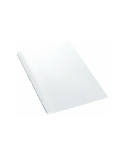 Tapa de encuadernacion termica leitz lomo 4 mm color blanco caja de 100 unidades