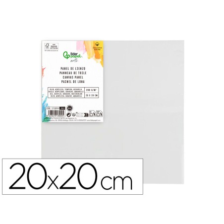Panel de lienzo liderpapel 20x20 cm gramaje 280g m2 certificado fsc