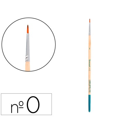Pincel para pintura acrilica y acuarela liderpapel n 0 punta redonda de pelo sintetico certificado fsc