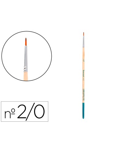 Pincel para pintura acrilica y acuarela liderpapel n 00 punta redonda de pelo sintetico certificado fsc