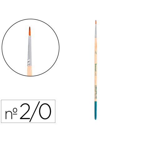 Pincel para pintura acrilica y acuarela liderpapel n 00 punta redonda de pelo sintetico certificado fsc