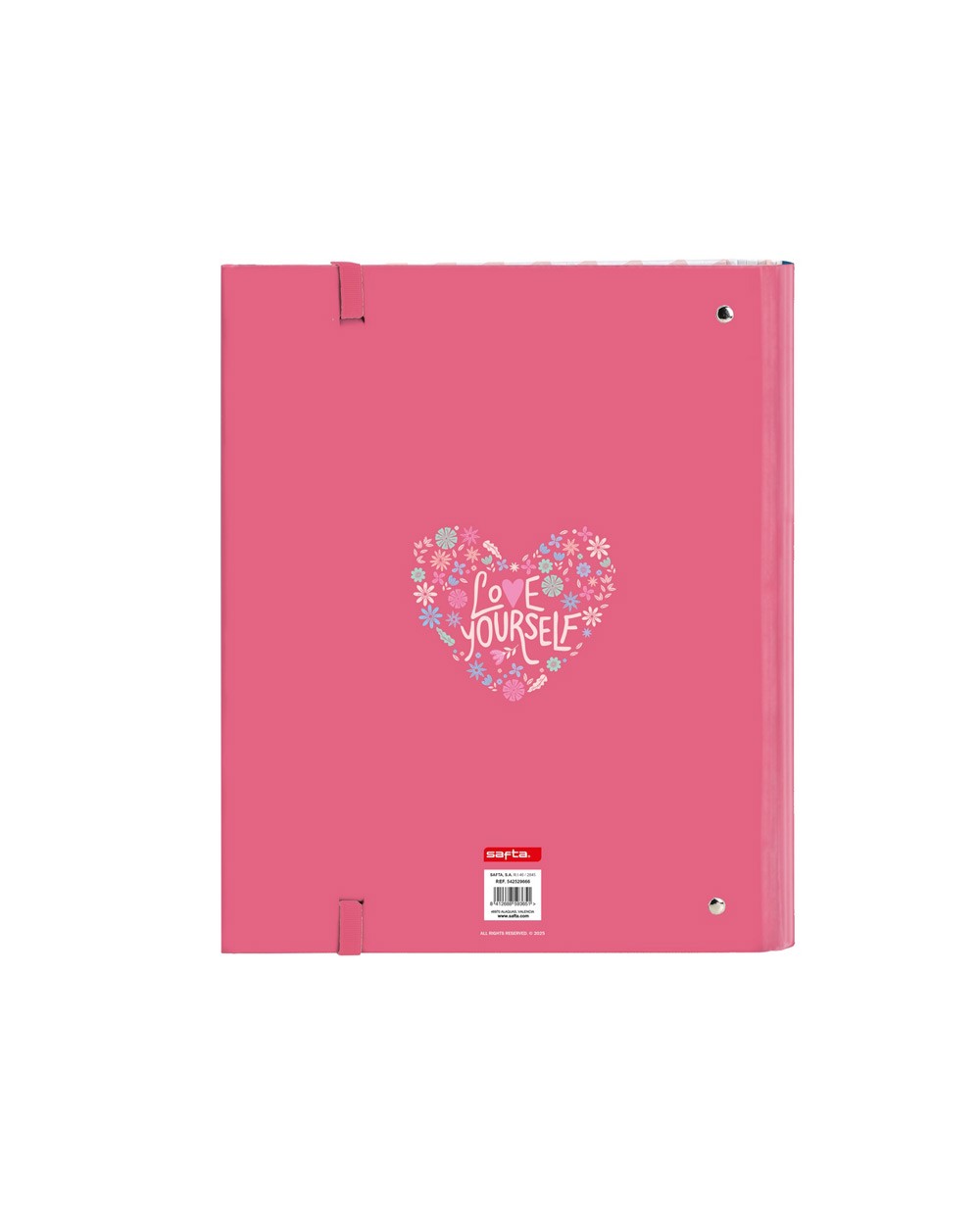 Carpeta con recambio safta din a4 cuadro 5 mm con goma y 5 separadores safta feeling