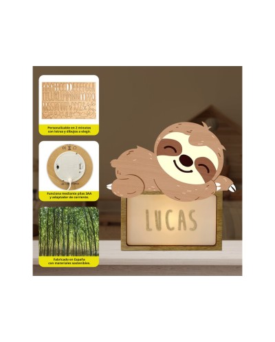 Lampara vintiun personalizable little lazy bear