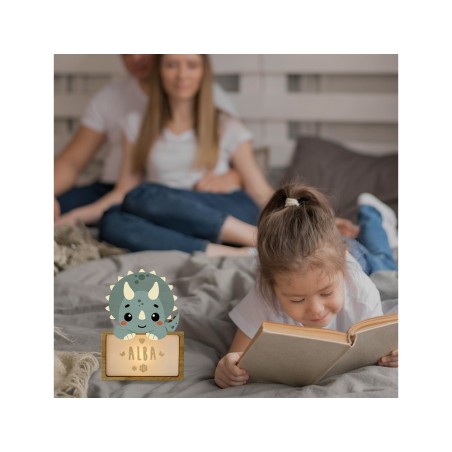 Lampara vintiun personalizable little dino triceratops
