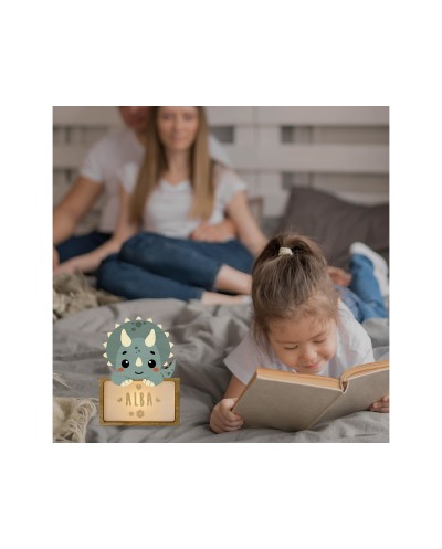 Lampara vintiun personalizable little dino triceratops