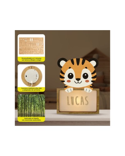 Lampara vintiun personalizable little tiger