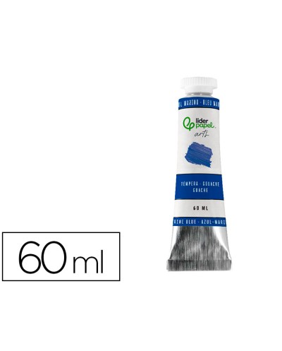 Pintura gouache tempera liderpapel tubo de aluminio de 60 ml color azul marino
