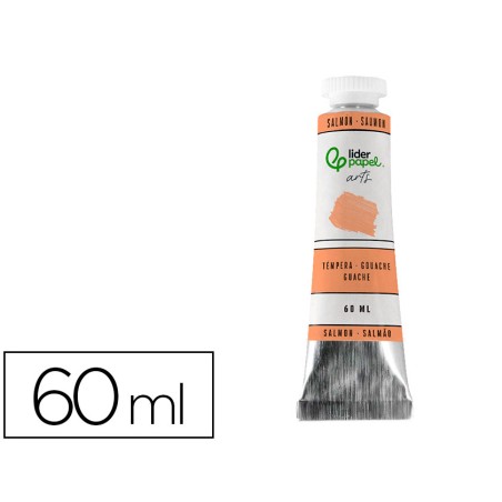Pintura gouache tempera liderpapel tubo de aluminio de 60 ml color salmon