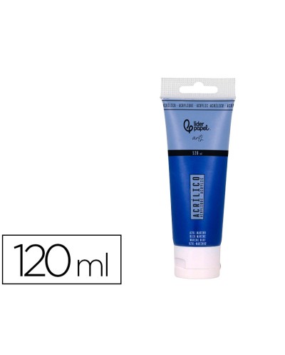 Pintura acrilica liderpapel tubo de plastico de 120 ml color azul marino