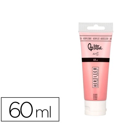 Pintura acrilica liderpapel tubo de plastico de 60 ml color salmon