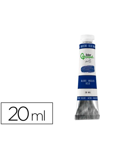 Pintura al oleo liderpapel tubo de aluminio de 20 ml color azul marino
