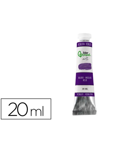 Pintura al oleo liderpapel tubo de aluminio de 20 ml color violeta