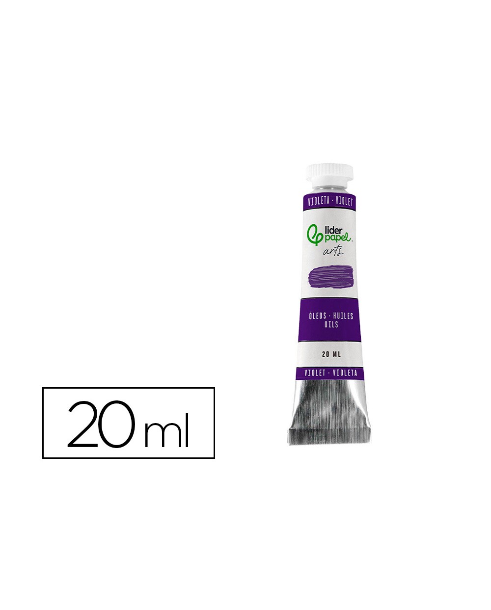 Pintura al oleo liderpapel tubo de aluminio de 20 ml color violeta