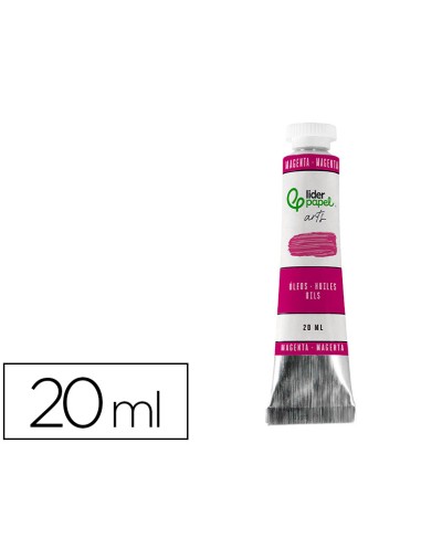 Pintura al oleo liderpapel tubo de aluminio de 20 ml color magenta