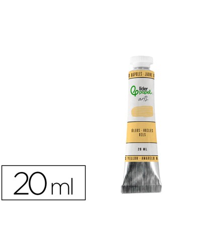 Pintura al oleo liderpapel tubo de aluminio de 20 ml color amarillo napoles