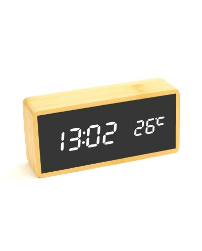 Reloj q connect sobremesa digital con temperatura 150x45x70mm